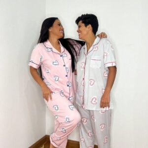 CONJUNTO DE PIJAMA AMERICANO CALÇA CORES VARIADAS