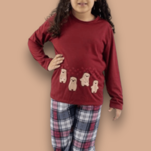 KIT 2 PIJAMA LONGO FEMININO INFANTIL ALTO CONFORTO